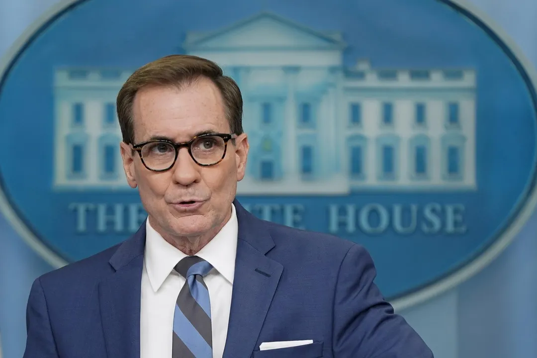 美國白宮發言人柯比（John Kirby）對俄羅斯恐攻表態。（圖／美聯社）