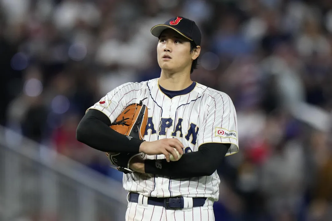 日本國家隊「侍JAPAN」總教練井端弘和今天在東京召開記者會,先行公布8名代表選手名單,已經表態參賽的大谷翔平名列其中。(資料照/美聯社)