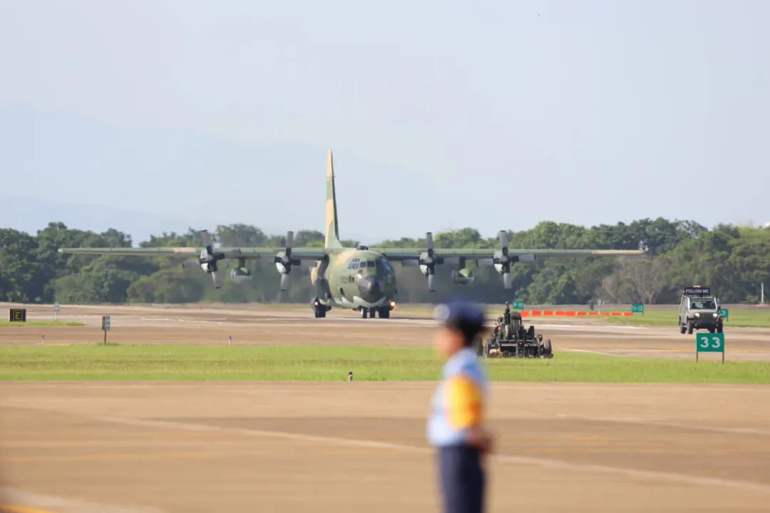 空軍C-130H運輸機。(圖/記者李俊毅攝)