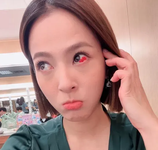 蘇晏霈眼睛紅。(圖/翻攝自蘇晏霈IG)