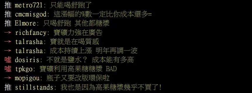 寶礦力水得調漲消息曝光後，網友熱議。（圖／截取自PTT）