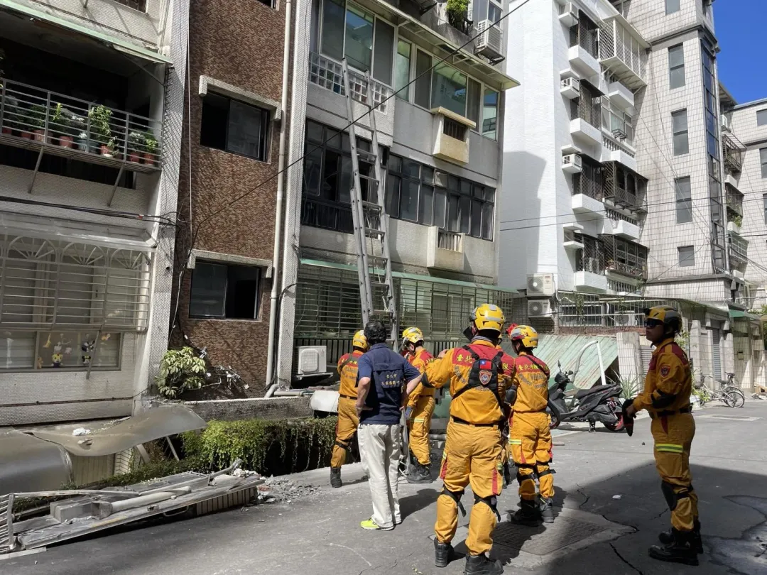 北市大直公寓下陷。(北市府提供)