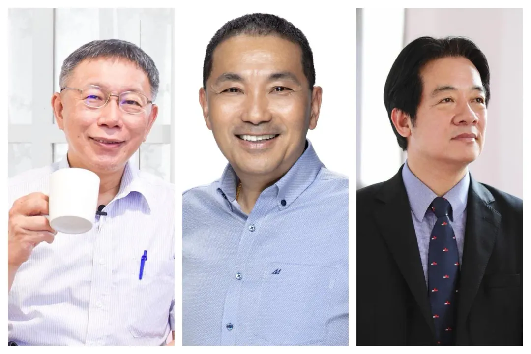 由左而右為民眾黨總統參選人柯文哲、國民黨參選人侯友宜和民進黨參選人賴清德。(合成照/圖取自3人臉書)