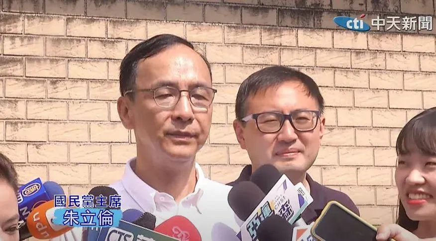 朱立倫對賴佩霞的美國籍不願多做評論。(圖/中天新聞)