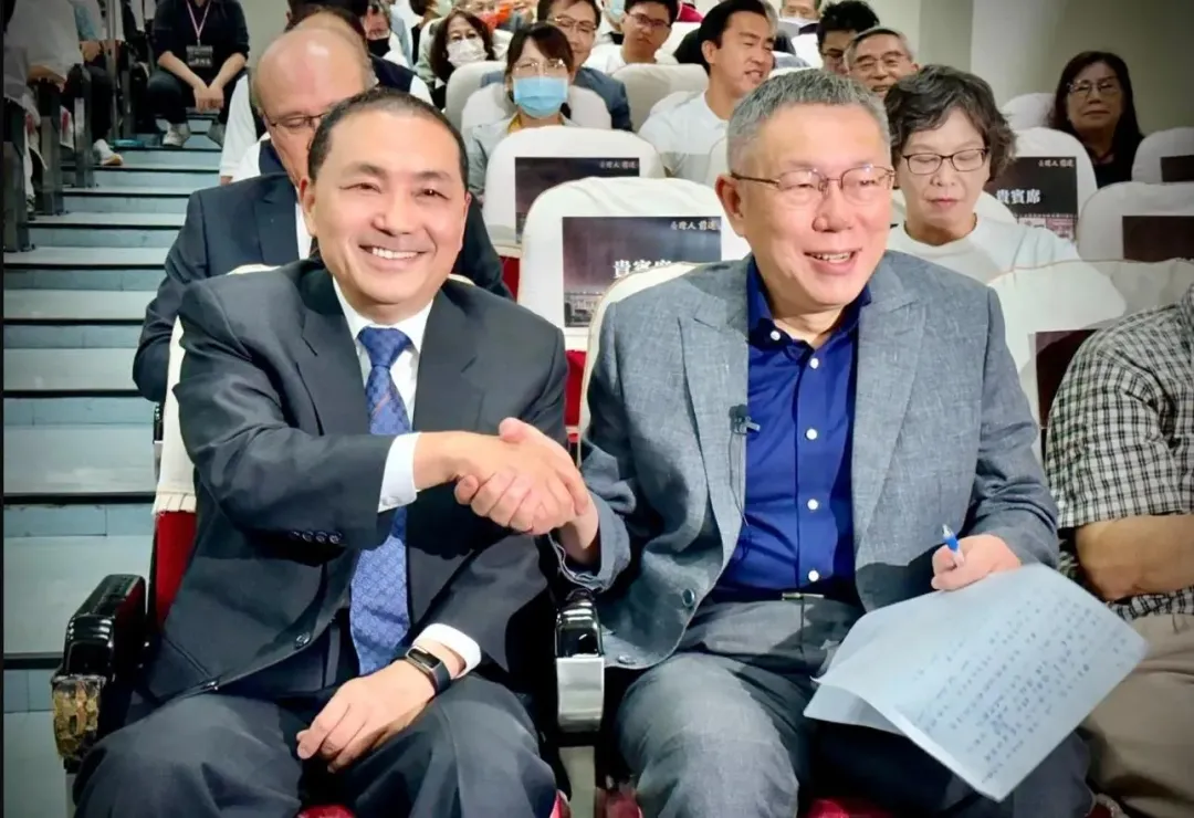 國民黨總統參選人侯友宜(左)和民眾黨總統參選人柯文哲(右)。(圖/中天新聞)