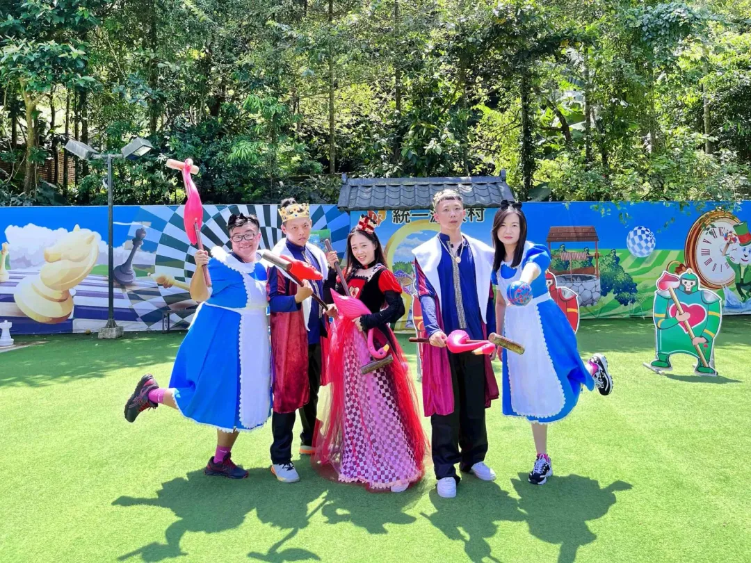 新竹統一馬武督渡假村推出童話變裝遊戲，大人小孩動腦闖關就能得到獎勵。（圖／統一渡假村提供）