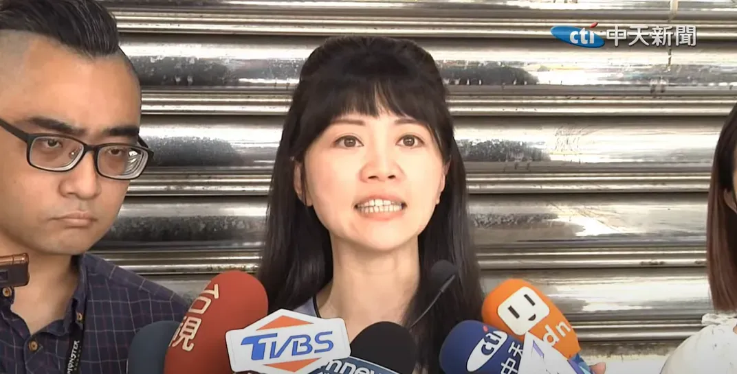 高嘉瑜29日受訪反批吳欣岱才是保送韓國瑜的人。(圖/中天新聞)