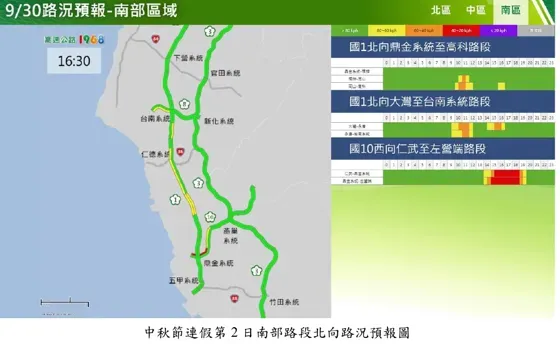 今日上午重點壅塞路段為國1南向楊梅-新竹、彰化系統-埔鹽系統、北向圓山-大華系統;國3南向土城-關西、快官-霧峰;國5南向南港系統-頭城、北向宜蘭-坪林等路段。(圖/高公局)