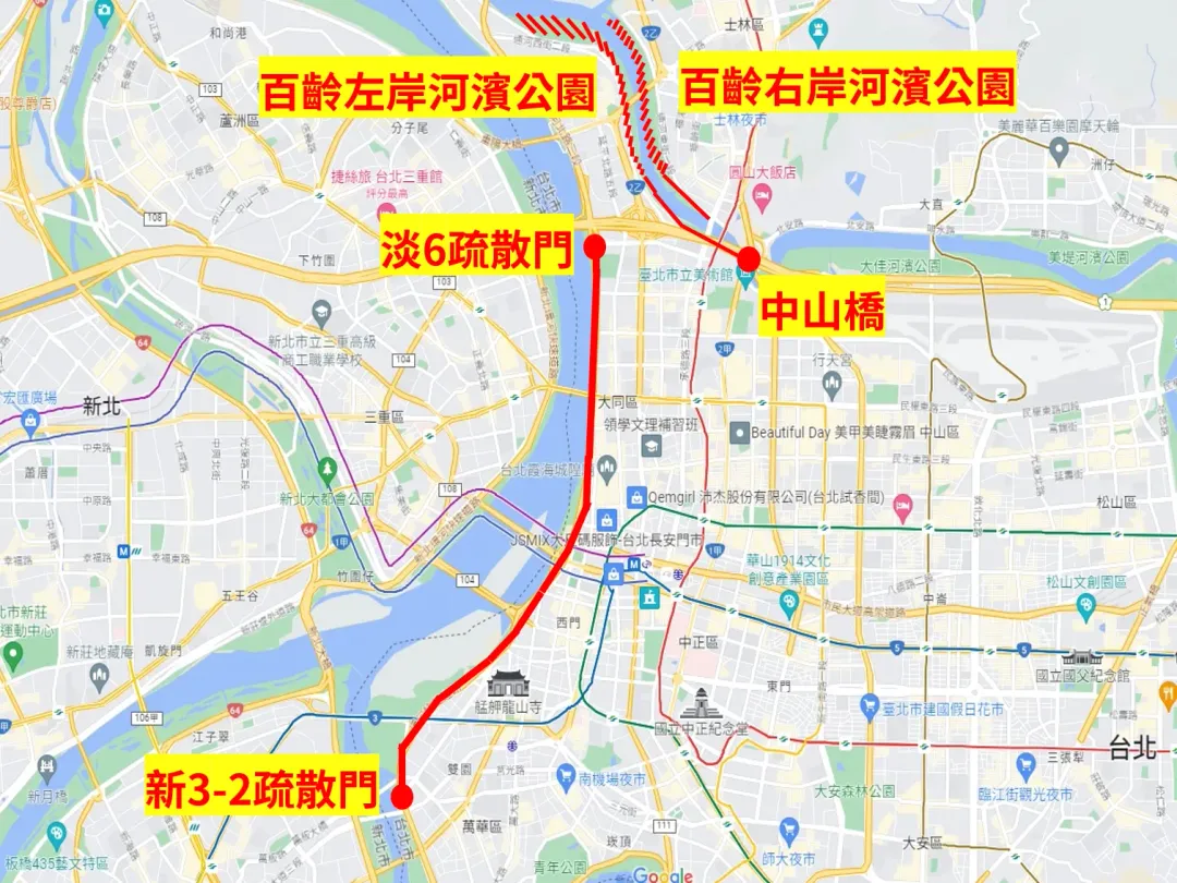 北市3日傍晚5時起實施水門停放車輛「只出不進」,晚間9時起開始拖吊。(圖/台北市水利署提供)