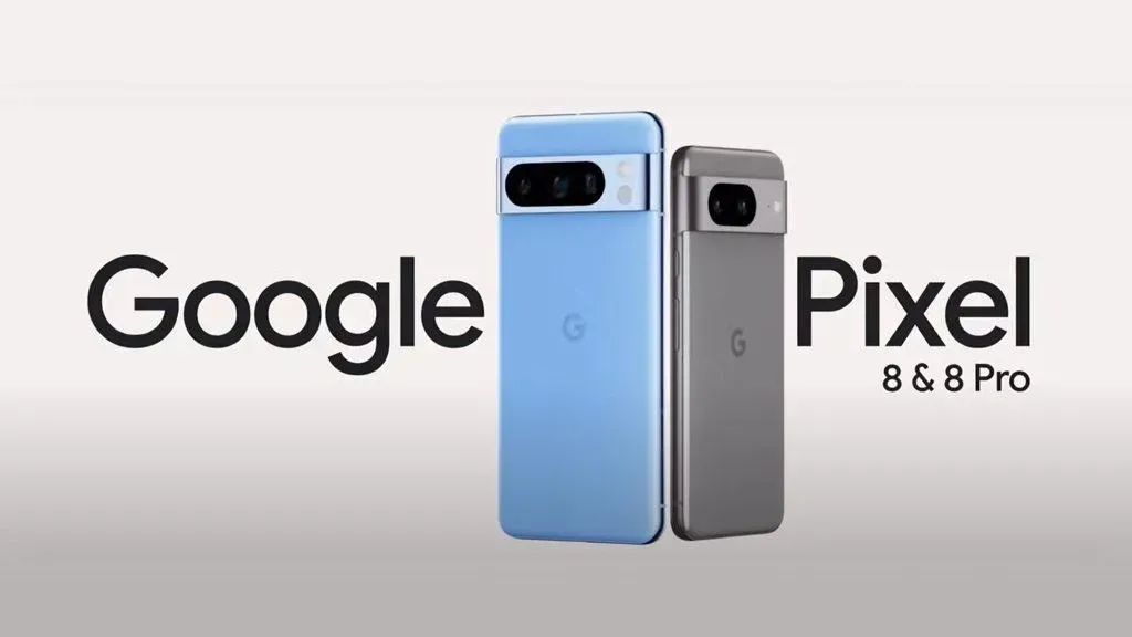 Google於10月4日發表的全新Pixel 8、Pixel 8 Pro旗艦手機。(圖/翻攝Google)