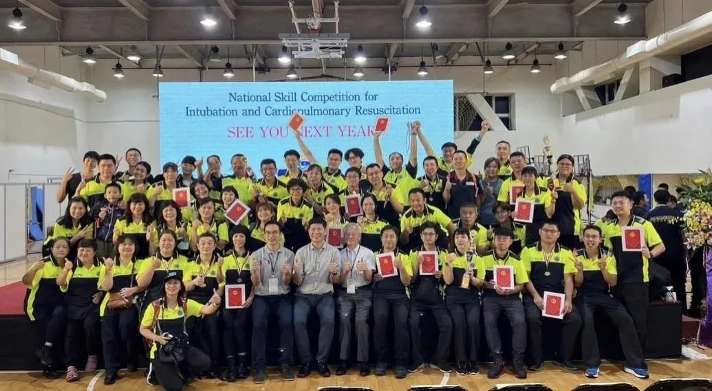 2023年第十屆全國呼吸道插管暨心肺復甦術競賽新竹縣警義消表現傑出。(圖/新竹縣政府消防局臉書)