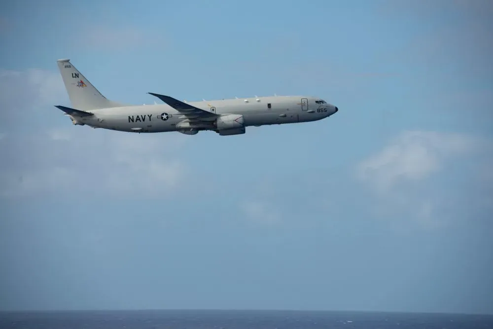 美英澳三國皆使用「海神巡邏機」（P-8A）。（圖／翻攝美國海軍官網）