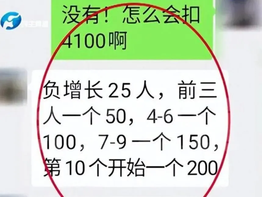 炎女與公司對話截圖，學生流失得扣薪水。（圖／翻攝小莉幫忙）