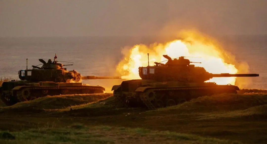 M60A3戰車射擊海上目標。（圖／青年日報）