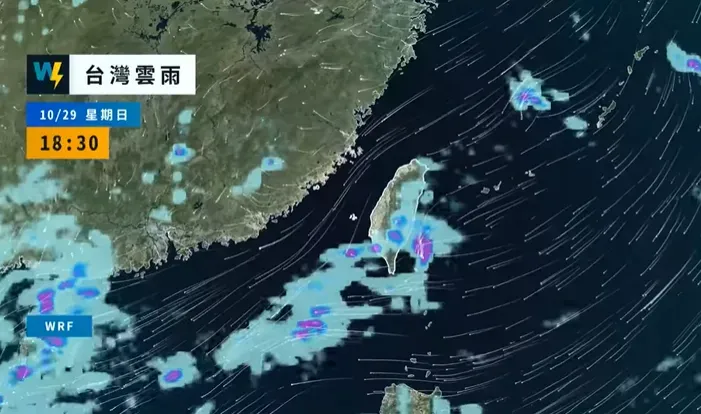 周末假期（10/28、10/29）仍受東北季風影響，局部地區有降雨機率。（圖／翻攝自天氣職人-吳聖宇臉書）