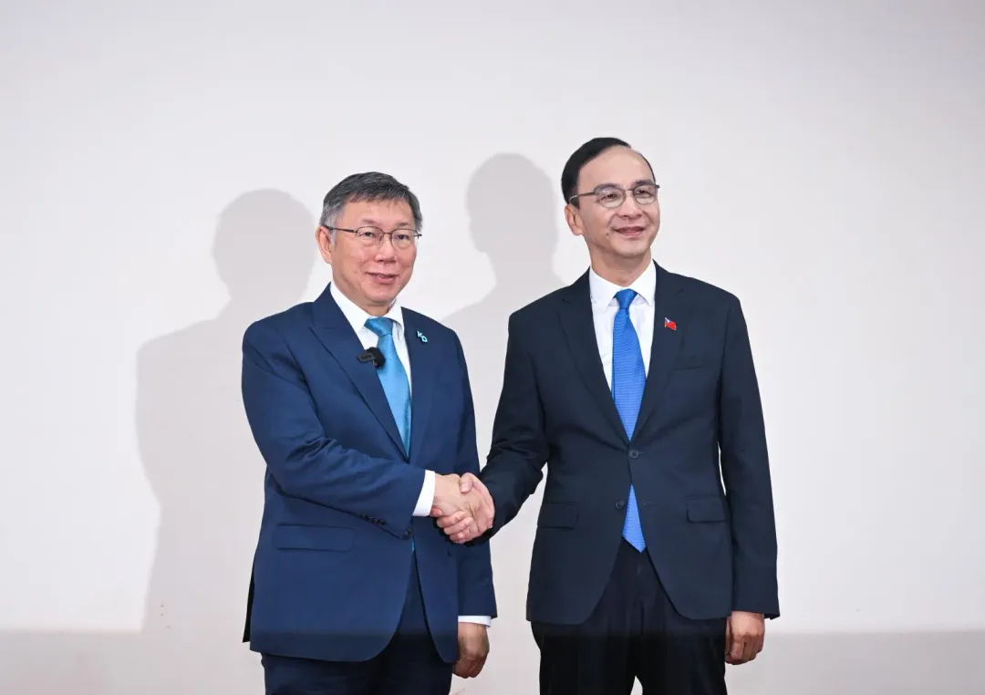 柯文哲和朱立倫日前舉行政黨協商。(圖/國民黨提供)