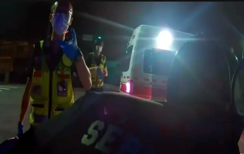 所幸經過送醫診治黃男身體並無大礙。（圖／警方提供）