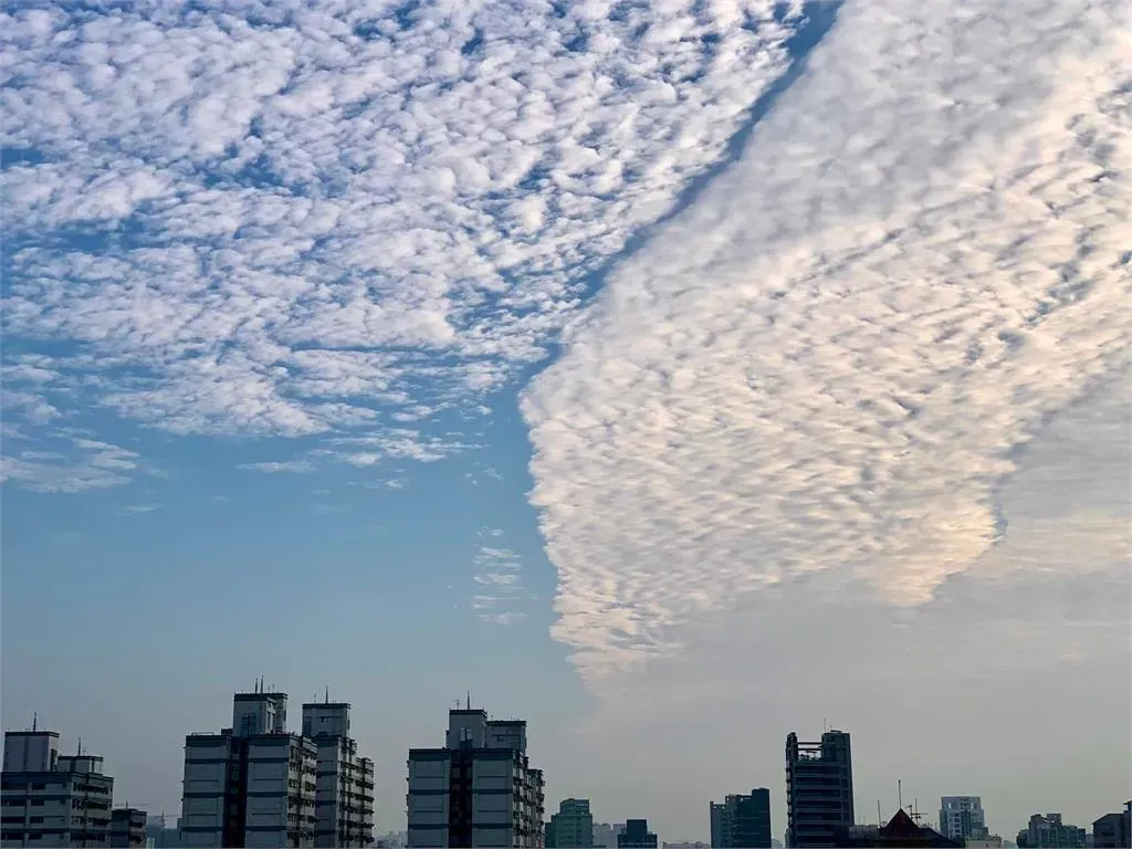 高雄去年曾出現地震雲。(圖/翻攝自鄭明典臉書)