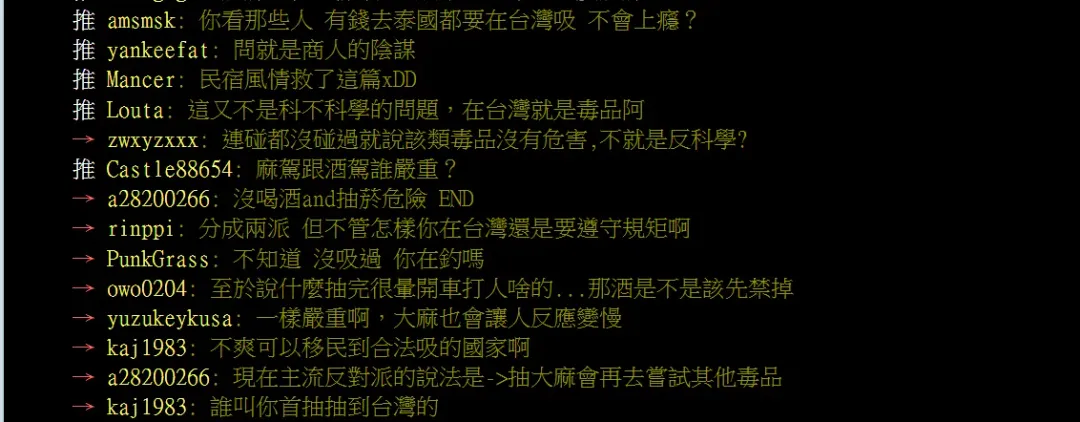 網友問「吸大麻真的對身體很危險嗎?」。(圖/PTT)