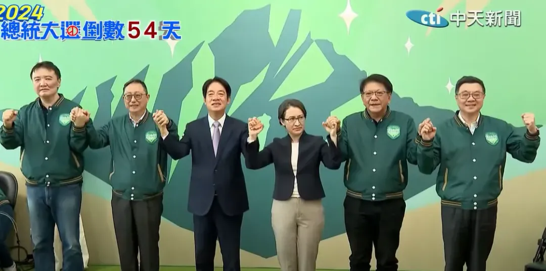 賴清德與蕭媒琴搭檔參選。（圖/中天新聞）