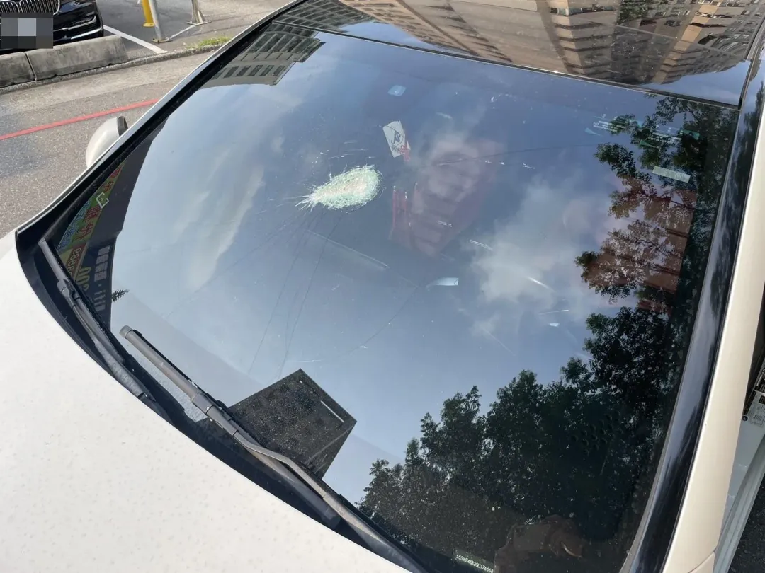 員警為使犯嫌視線模糊故將車窗敲破。（圖／翻攝畫面）