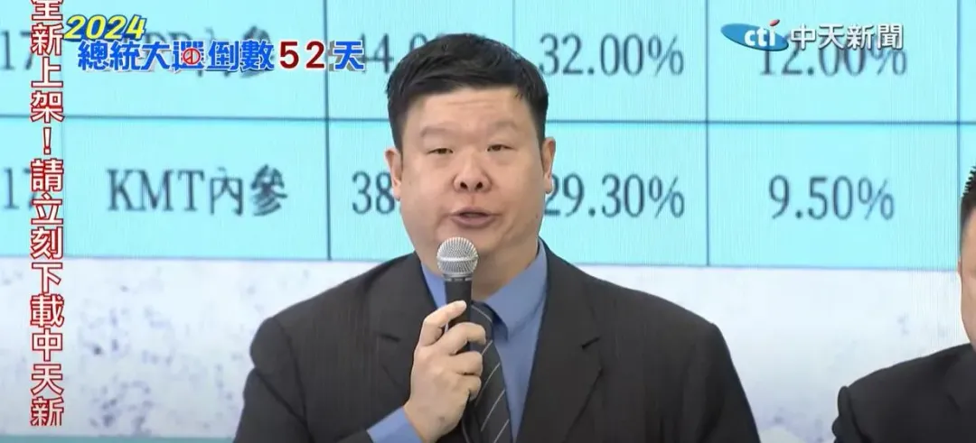 王翔裕表示民眾黨堅持的就是對比式民調。(圖/中天新聞)