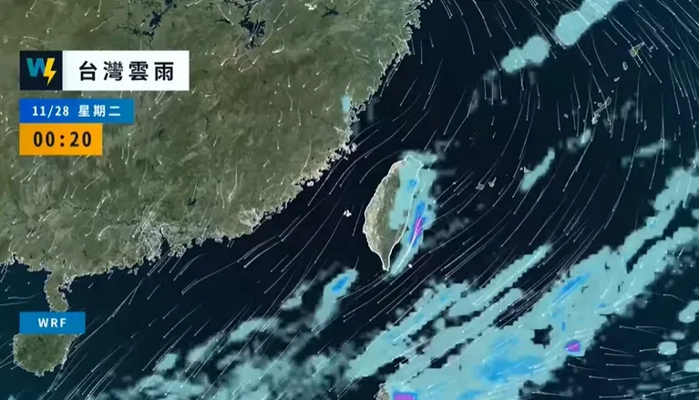 下周一（27日）傍晚另一波東北季風開始增強。（圖／翻攝自吳聖宇臉書）