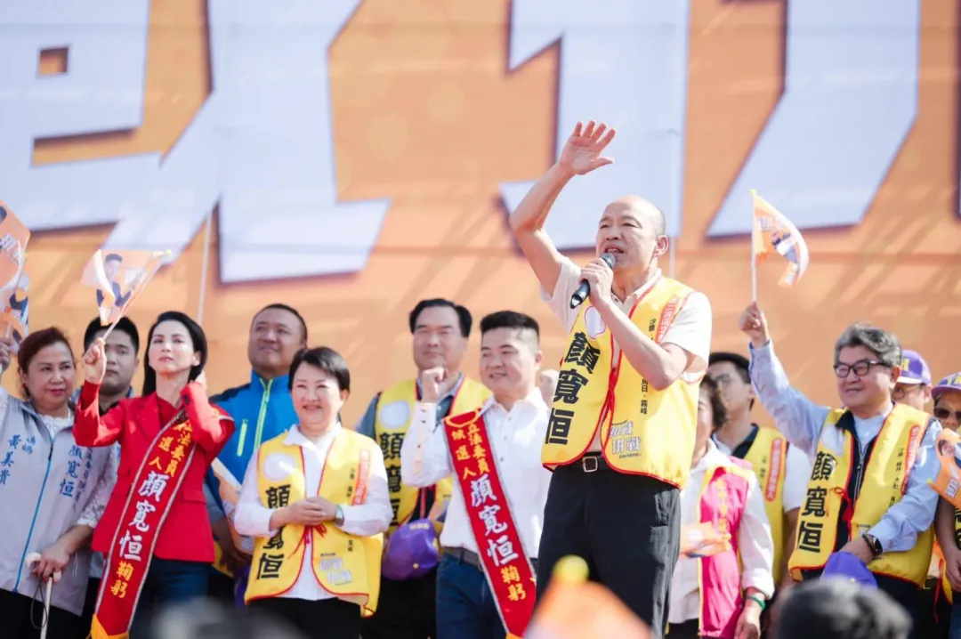 韓國瑜25日替台中立委參選人顏寬恒站台（顏寬恒競選總部提供）