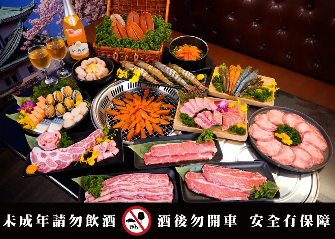 「哞哞屋和牛燒肉」符合活動資格，暢享美國和牛和烏魚子吃到飽。（圖／馬辣集團提供）