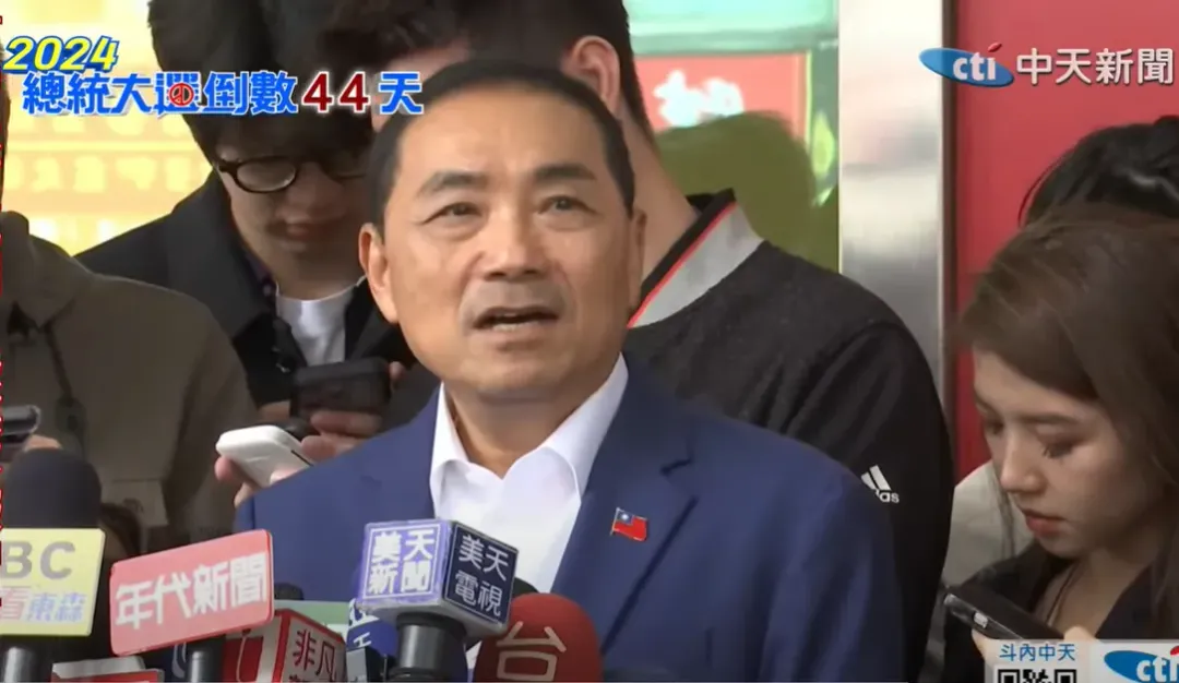 國民黨總統參選人侯友宜。(圖/中天新聞)