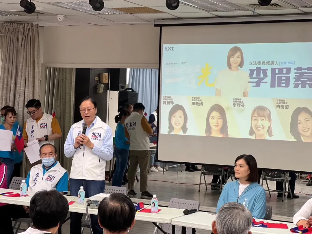 張善政南下高雄幫李眉蓁輔選。(圖/翻攝自李眉蓁臉書)