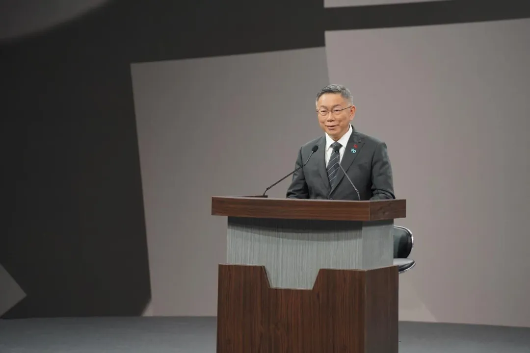 對於政見發表會的發言被民視剪掉44秒，柯文哲表示媒體應該公正一點（攝自中天新聞）
