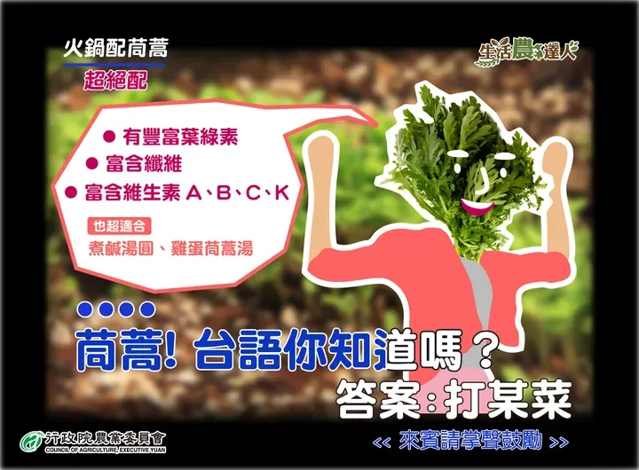 茼蒿小知識。（圖／農委會粉專）