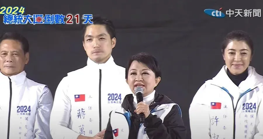 盧秀燕表示台灣像一條大船，選出好的船長很重要。（圖／中天新聞）