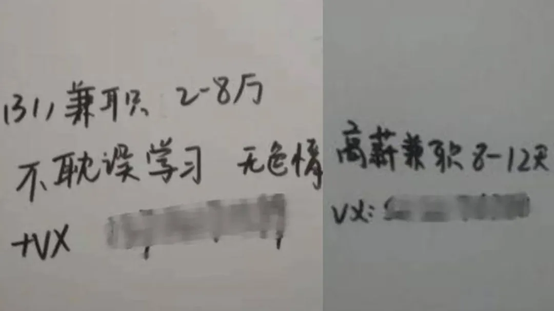 學校的女廁貼著「高薪兼職」廣告, 實為違法賣卵。（圖／翻攝百度）
