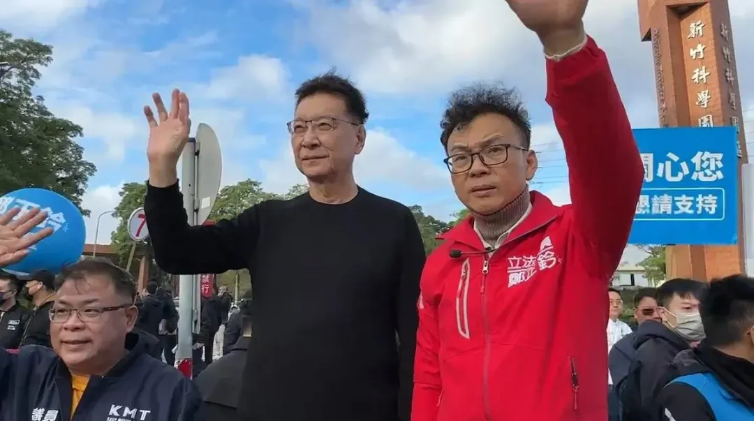 趙少康29日前往新竹幫鄭正鈐輔選(攝自中天新聞)