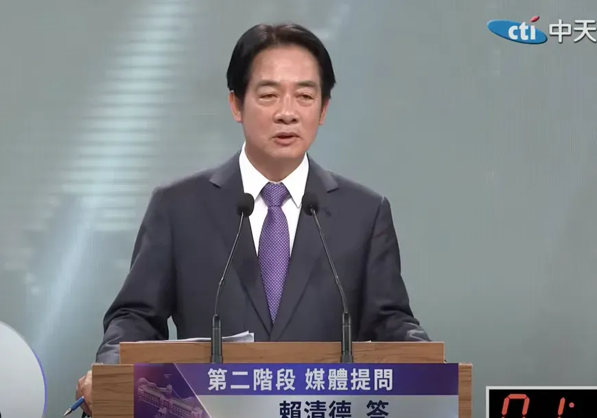 賴清德在總統候選人辯論會的發言引起熱議。(圖/中天新聞)