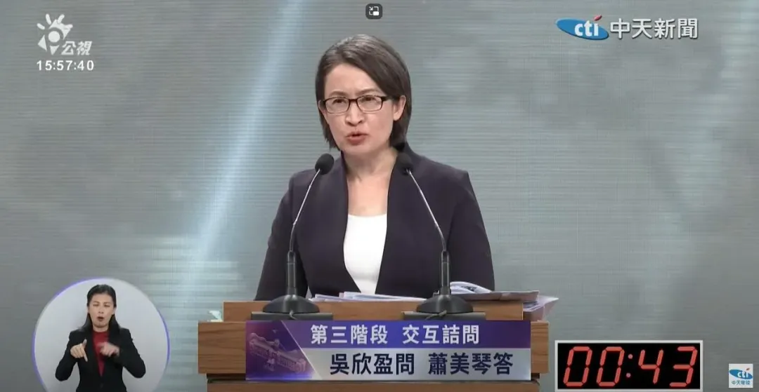 蕭美琴酸趙少康態度輕浮且把副總統當總統在選。(圖/中天新聞)
