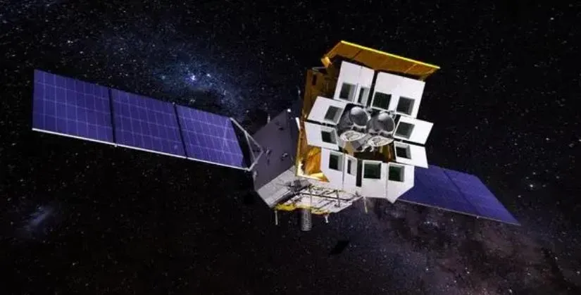 愛因斯坦探針衛星在軌運行示意圖。（圖／新華社）