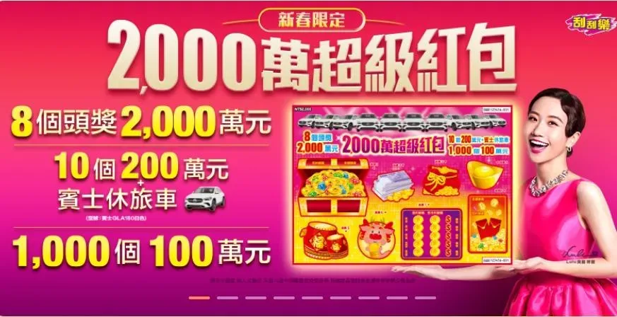 「2000萬超級紅包」共有8個頭獎。（圖／台彩FB）