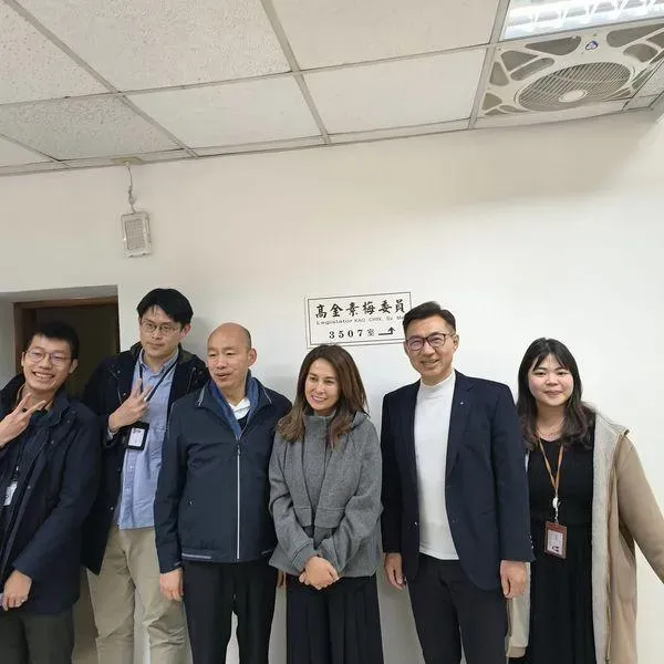 韓國瑜和江啟臣拜訪高金素梅。（圖/翻攝高金素梅臉書）