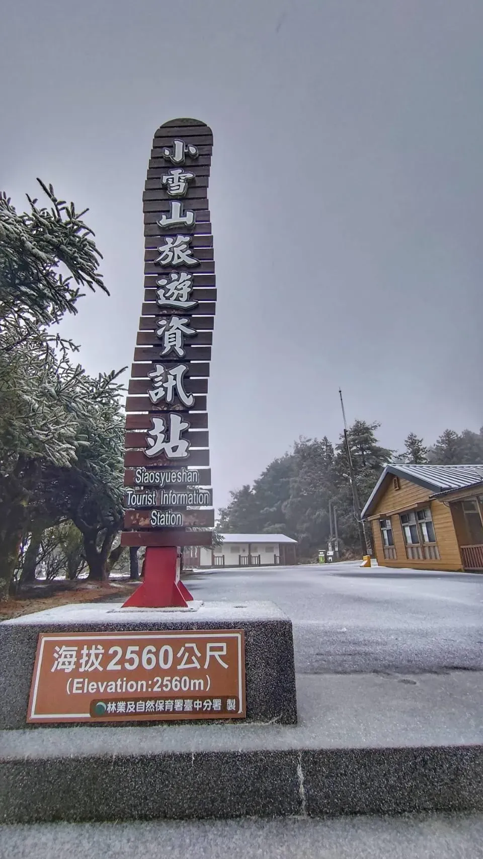 園方提醒車輛需加掛雪鏈才能通行。（圖／翻攝自大雪山國家森林遊樂區臉書）