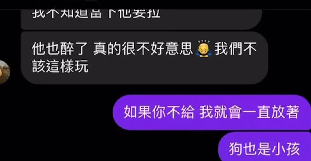 女子友人表示她喝醉了，向飼主道歉。（圖／中天新聞）