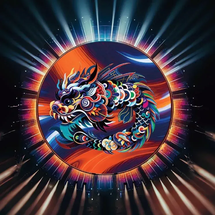 花蓮太平洋燈會「雲龍戲珠」主燈呈現鰲龍躍動姿態。（圖／翻攝自2024花蓮太平洋燈會官網）