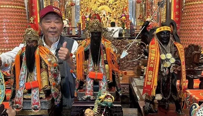 今年遊學太子爺首度駐駕台南四草大眾廟。（圖／廖大乙提供）