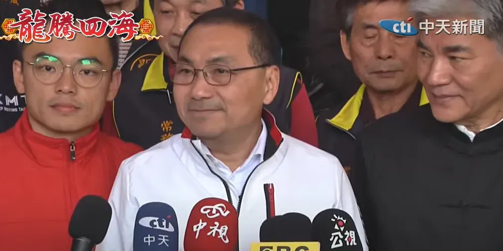 侯友宜今受訪大讚,洪孟楷非常優秀。(圖/中天新聞)