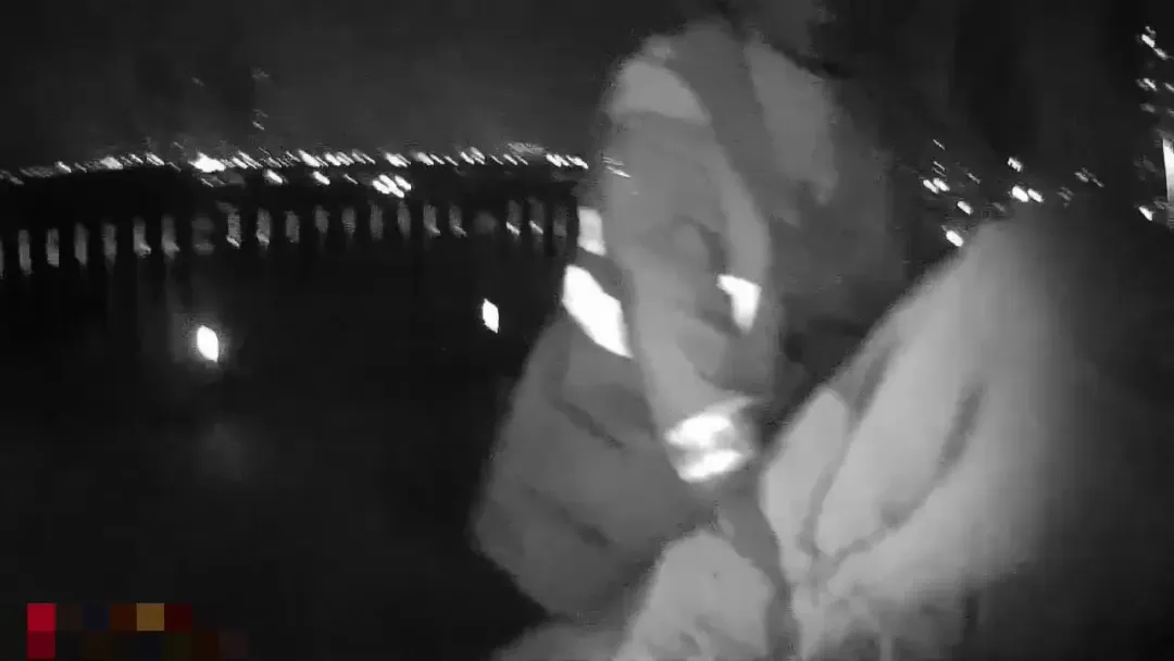 員警擒抱住張男將他拖下橋邊,要他不要衝動。(圖/翻攝畫面)