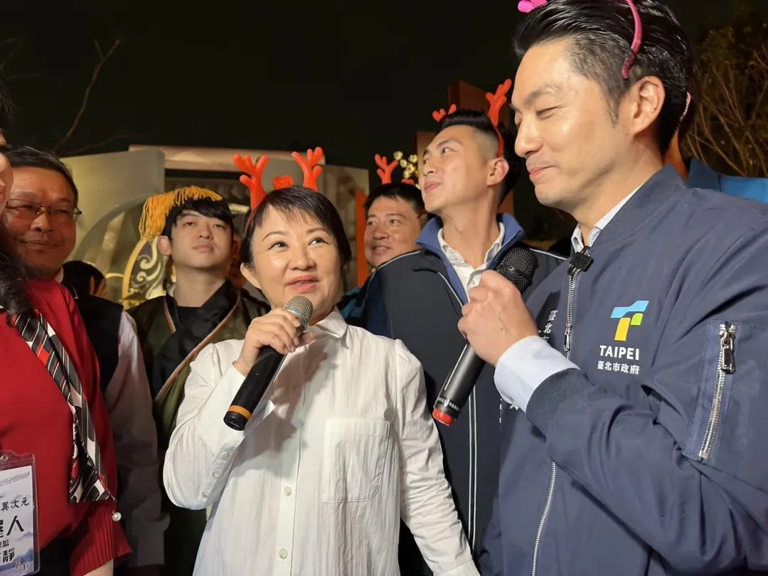 被問到是否會競爭2028兩人均異口同聲地說「先合作再合作」。（圖／李俊毅翻攝）