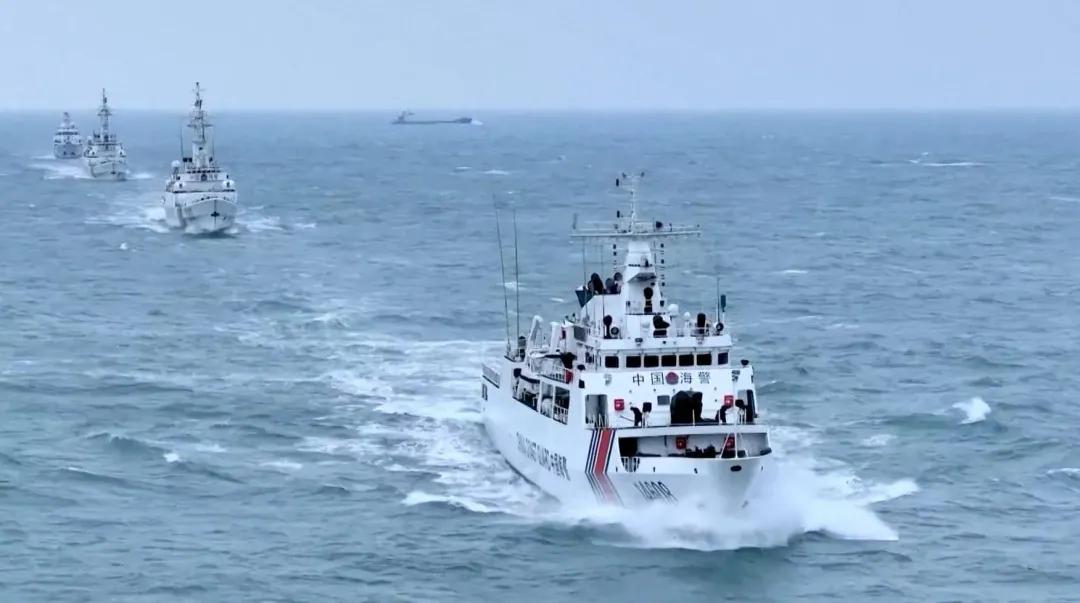 大陸海警船近日接連出現在金門禁制海域。(圖/翻攝央視)