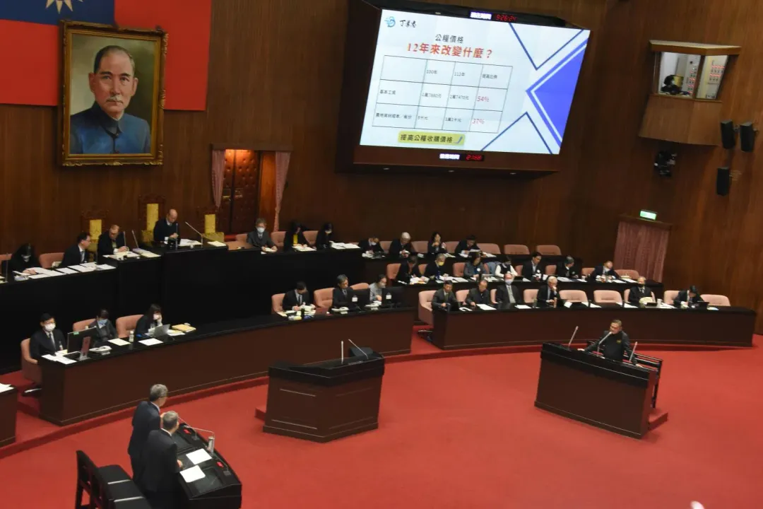 丁學忠要求提高公糧收購價格。（圖／丁學忠辦公室提供）